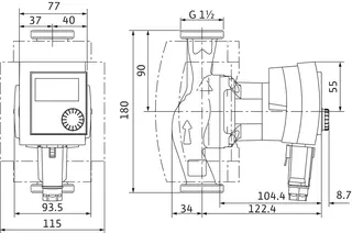 Wilo Nassläufer-Premium-Hocheffizienzp. Stratos PICO-Z 25/1-6,Rp1,1~230V,45W
