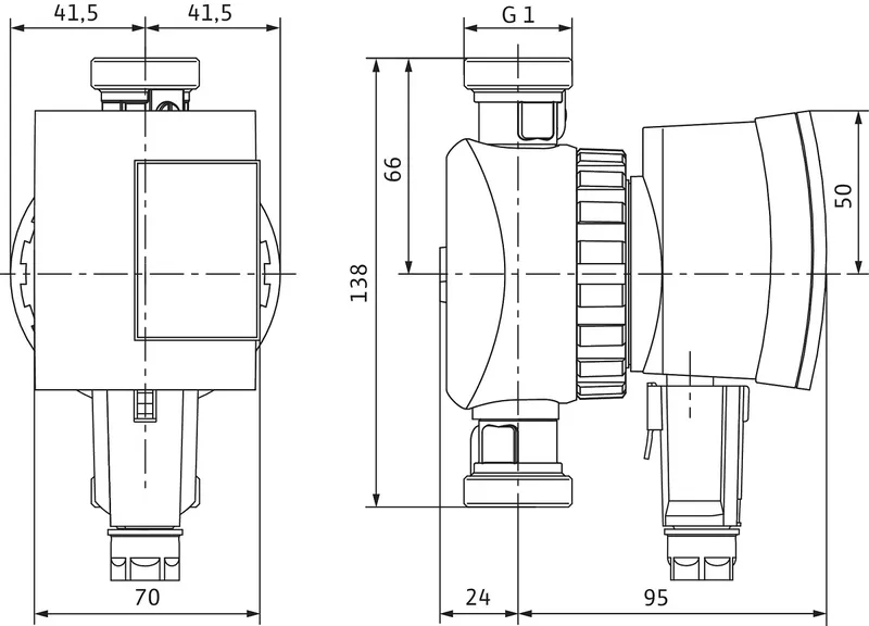 WILO Brauchwasserpumpe STAR-Z NOVA A NOVA A, R 1/2, Bl 138 mm, WS