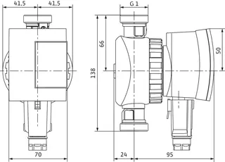 WILO Brauchwasserpumpe STAR-Z NOVA A NOVA A, R 1/2, Bl 138 mm, WS
