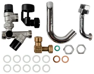 Wolf Anschluss-Set Trinkwasser Aufputz ohne Druckminderer 1/2" für Zentrale CGW