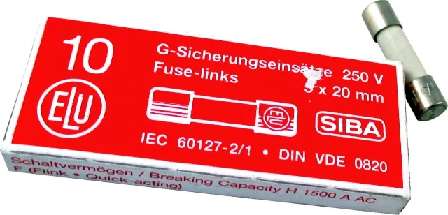 Wolf Sicherung Fein 4A Flink 250V 5x20mm (10 Stück), (ersetzt Art.-Nr. 2745700)