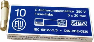 Wolf Sicherung Fein 2,5A Träge 250V 5x20mm