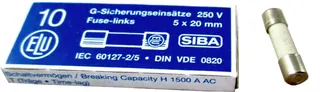 Wolf Sicherung Fein 500mA Träge 250V 5x20mm