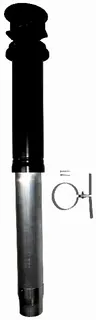 Wolf Luft-/Abgasführung Edelstahl DN108 L:130cm, Gasheizwert, schwarz