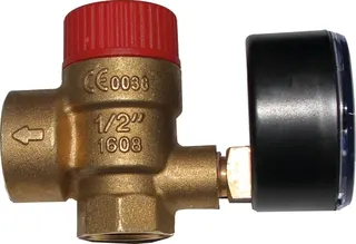 Wolf Sicherheitsventil mit Manometer Rp 1/2” 3bar (ersetzt Art.-Nr. 2400465)
