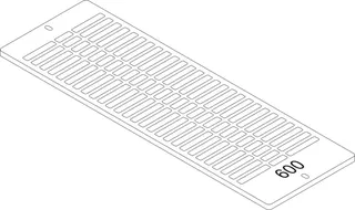 Junkers Ersatzteil TTNR: 87183404060 Aufsteckgitter 30/33-600 RAL9016 everp