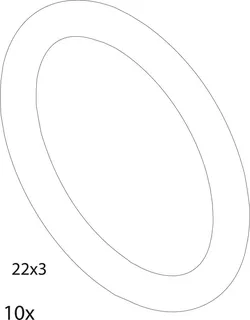 JU/SIEGER Ersatzteil TTNR: 87161067470 O-Ring 22x3 EPDM (10x)