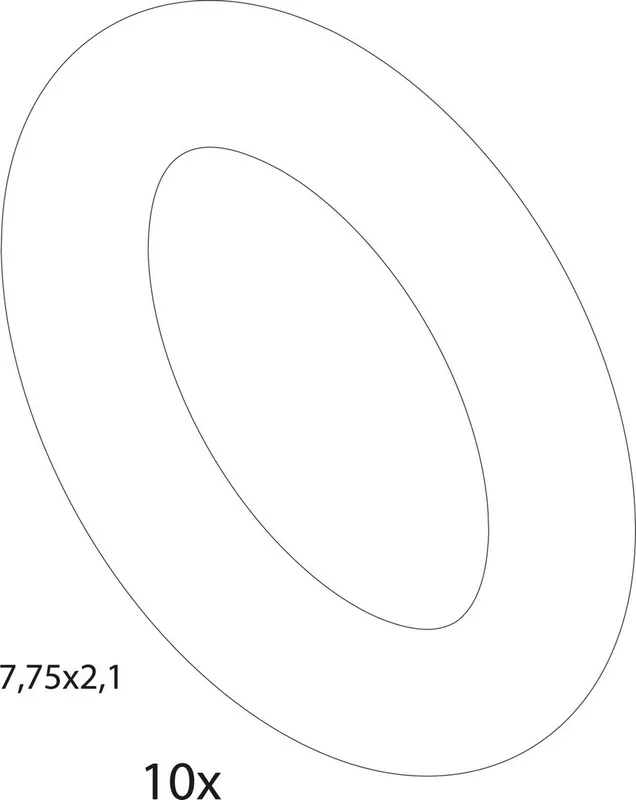 BOSCH Ersatzteil 87102050800 O-Ring 7,75x2,1 (10x)