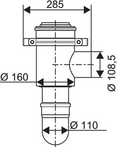 BOSCH Abgaszubehör FC-CA110 konzentrisches Kesselanschlussstück