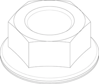 BOSCH Ersatzteil TTNR: 8738805028 Mutter M6 EN 1661 - 8.8 A3K everp (10x)