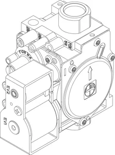 Junkers Ersatzteil TTNR: 87377015410 Gasarmatur SIT 848 230V HNBR