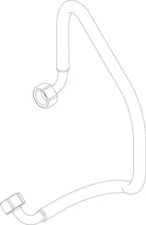 JU/BOSCH Ersatzteil TTNR: 8733703251 Schlauch G1/2" 596mm