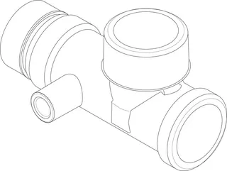JU/BOSCH Ersatzteil TTNR: 8718595434 T-Stück G11/2 mit Muffe G1/4 RL everp