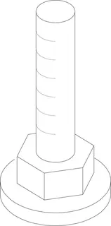 BOSCH Ersatzteil TTNR: 8738203234 Stellfuß M10 X 68
