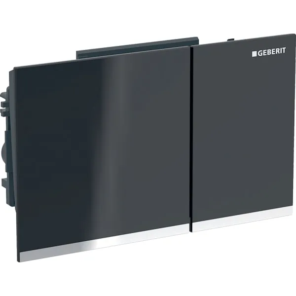 Geberit BetPl. Omega60, für 2-Mengen-Sp. Glas schwarz ET