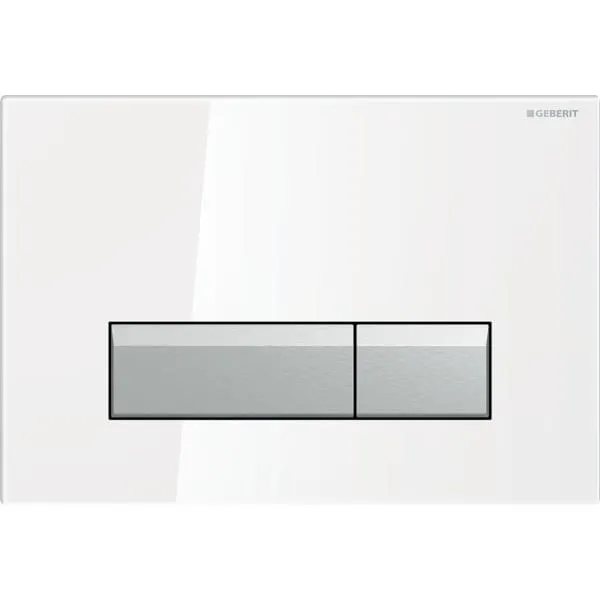 Geberit BetPl. Sigma40, für 2-Mengen-Sp. Glas weiß