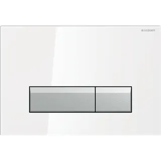 Geberit BetPl. Sigma40, für 2-Mengen-Sp. Glas weiß