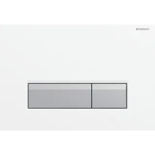 Geberit BetPl. Sigma40, für 2-Mengen-Sp. weiß / Aluminium gebürstet