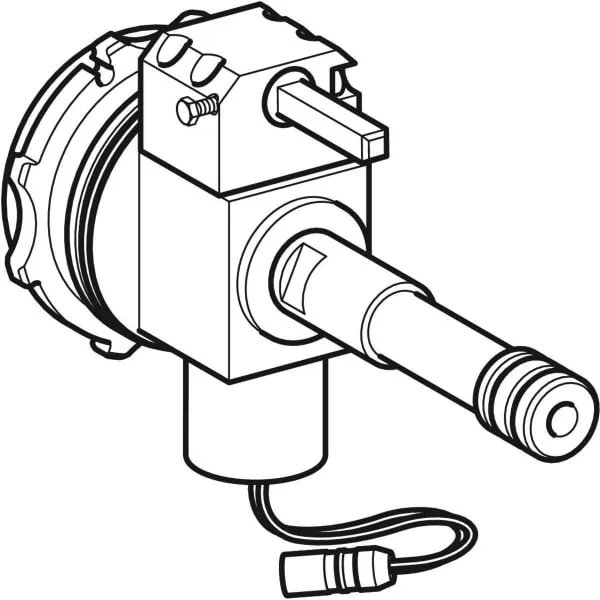 Geberit Ventilblock zu Geberit Waschtisch-Armaturen Typen 87 und 88, mit Mischer und Griff