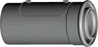 Wolf Luft-/Abgasrohr DN80/125 L:250mm m. Revisionsöffnung, weiß, steckbar