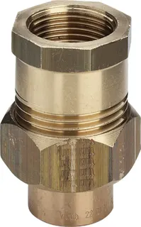 Viega Rohrverschraubung 94330G flachdichtend in 18mm x Rp1/2 Rotguss