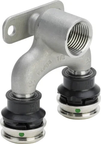Viega Doppelwandscheibe mit SC Raxinox 4425.7 in 16mmxRp1/2x20mm nichtrostend