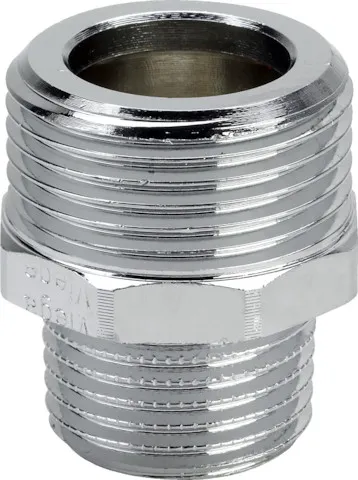 Viega Übergangsnippel 3247 in R3/4 x G1 Rotguss verchromt