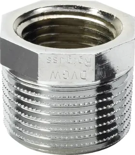 Viega Reduzierstück 3241 mit Mehrkant in R3/8 x Rp1/4 Rotguss verchromt