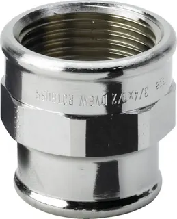 Viega Muffe 3240 in Rp1 x Rp1/2 Rotguss verchromt