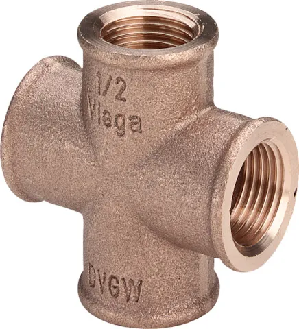 Viega Kreuzstück 3180 in Rp3/8 Rotguss