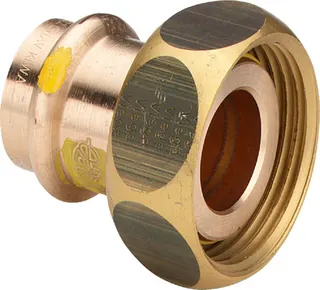 Viega Verschraubung mit SC Profipress G 2661 für Gas in 18mm x G1 3/8 Rotguss