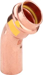 Viega Bogen 45 Grad mit SC Profipress G 2626.1 für Gas in 12mm Kupfer