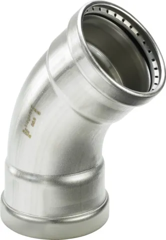 Viega Bogen 45 Grad mit SC Sanpress Inox 2326XLLF in LABS-frei in 64,0mm