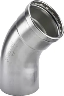 Viega Bogen 45 Grad mit SC Sanpress Inox 2326.1XLLF in LABS-frei in 76,1mm