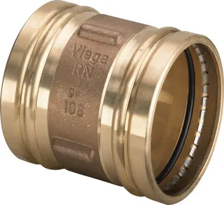 Viega Muffe mit SC Sanpress 2215XLLF in LABS-frei in 76,1mm Rotguss