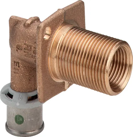 Viega Wanddurchführung mit SC Sanfix P 2132.1 in 16mm x Rp1/2 x 65mm Rotguss