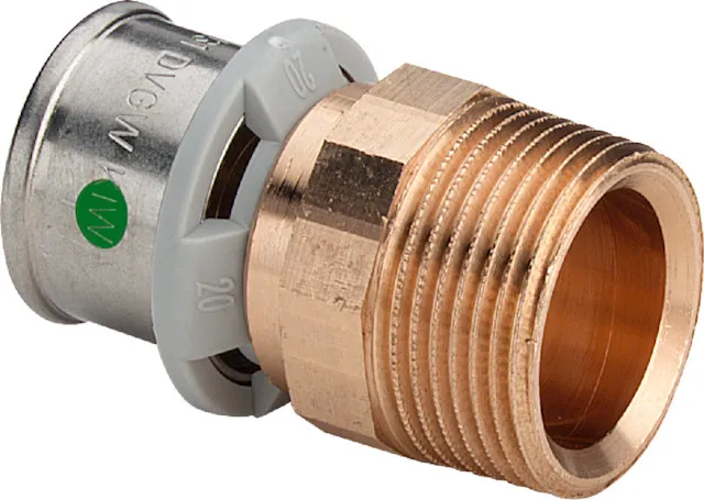 Viega Übergangsstück mit SC Sanfix P 2111 in 32mm x R1 1/4AG Rotguss