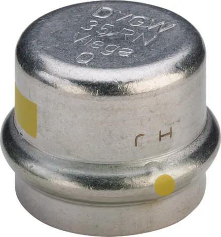 Viega Verschlusskappe SC Sanpress Inox G 0256 für Gas in 42mm Edelstahl
