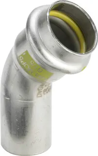 Viega Bogen 45 Grad SC Sanpress Inox G 0226.1 für Gas in 15mm Edelstahl