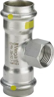 Viega T-Stück mit SC Sanpress Inox G 0217.2 für Gas in 22mmxRp3/4x22mm edst.