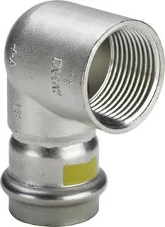 Viega Winkel mit SC Sanpress Inox G 0214.2 für Gas in 28mm x Rp1 Edelstahl