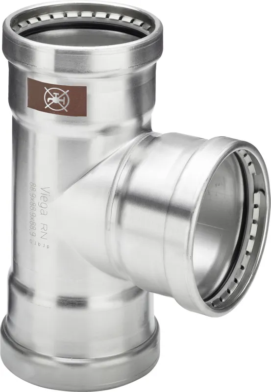 Viega T-Stück mit SC Temponox XL 1718XL in 108,0x42x108,0mm Stahl nichtrostend