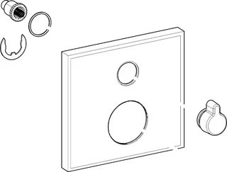 Hansa Rosette 150 x 150 mm komplett Varox - Pro Innendurchmesser 49,8 mm