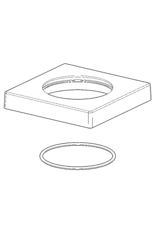 Hansa Rosette 75 x 75 mm komplett zu Einzel l?sung