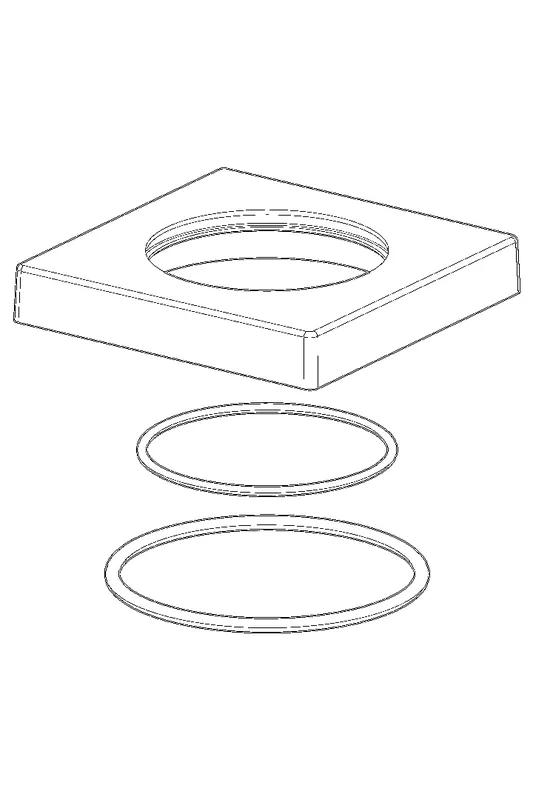 Hansa Rosette 75 x 75 mm komplett zu Ligna