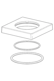 Hansa Rosette 75 x 75 mm komplett zu Ligna