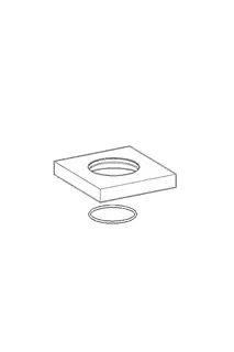 Hansa Rosette 75 x 75 mm komplett Einzel - L?sung