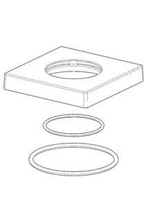 Hansa Rosette 75 x 75 mm komplett Auslauf