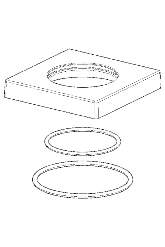Hansa Rosette 75 x 75 mm komplett Compact