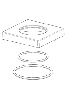 Hansa Rosette 75 x 75 mm komplett Compact